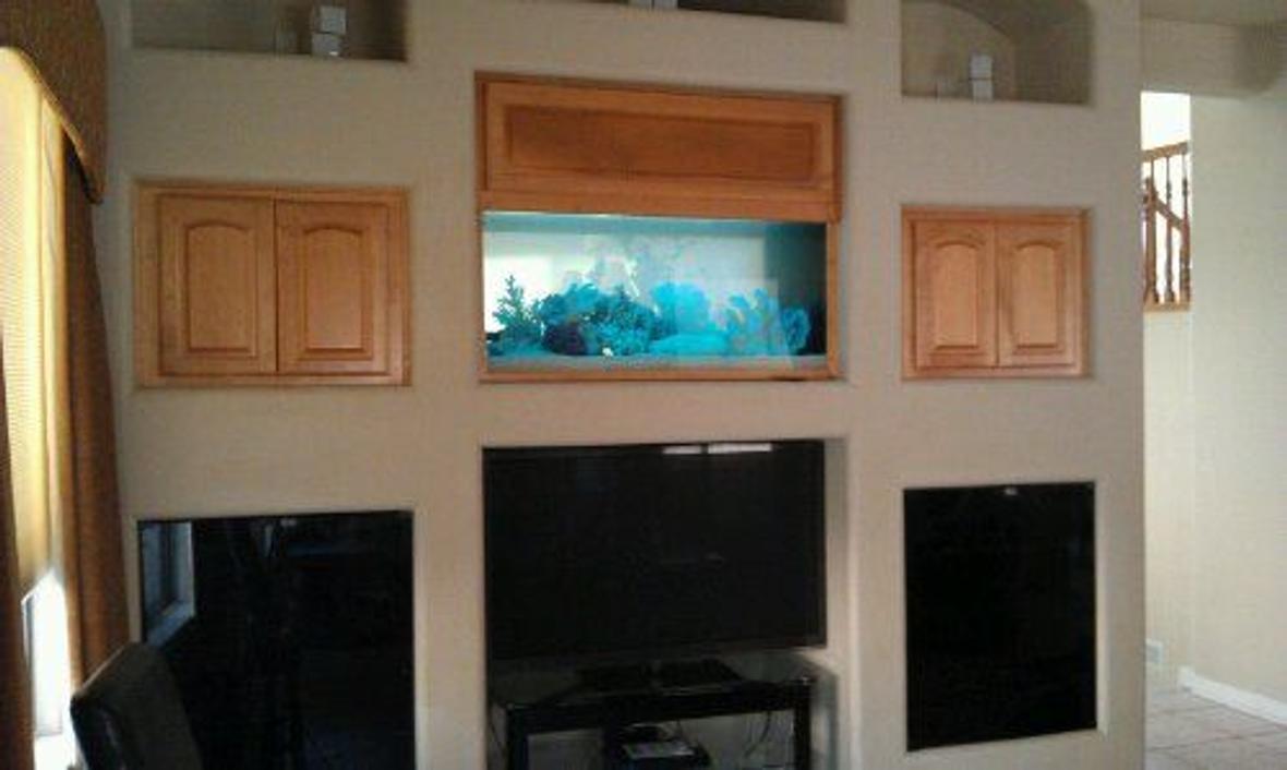 140 gallons saltwater fish tank (mostly fish, little/no live coral) - 150 Gallon Custom Aquarium by Sunset Aquatics